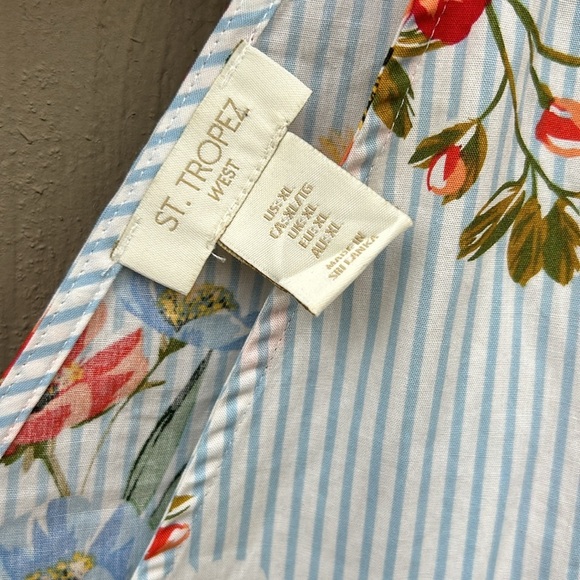 St. Tropez Floral Striped Blouse - Multicolor - Picture 5 of 5